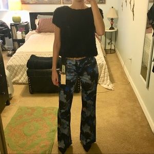 Anthropologie Floral Print Pant